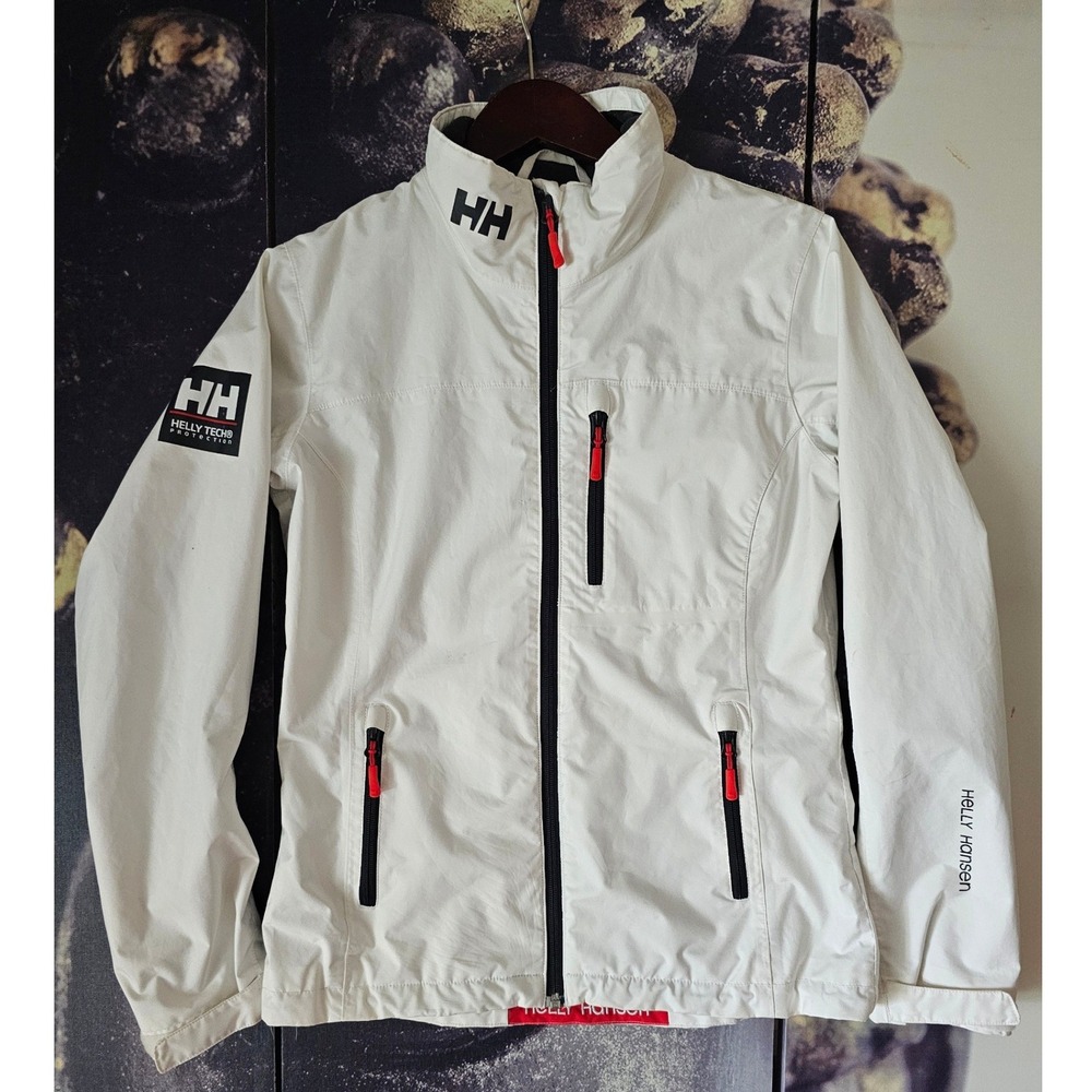 Helly Hansen Helly Tech Protection Jacket White Sailing Windbreaker Women's S